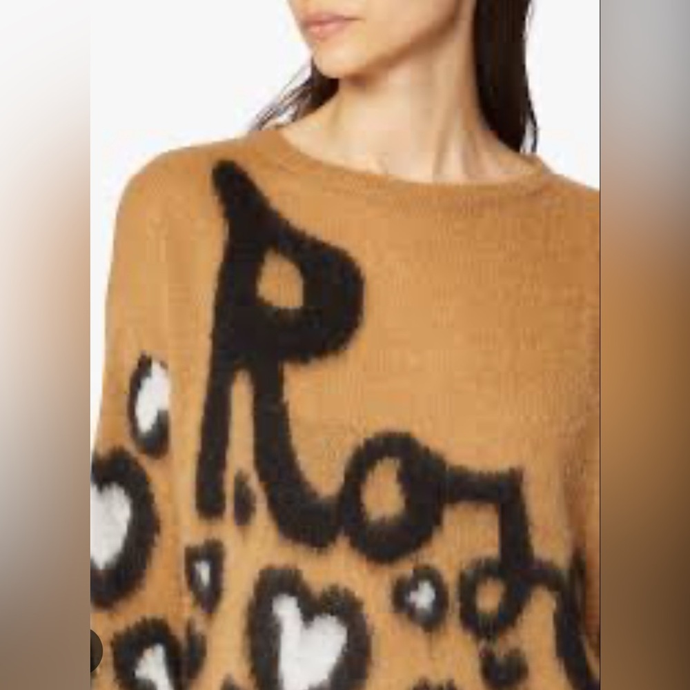 In Trend Brown Sweater with Heart Design size M
